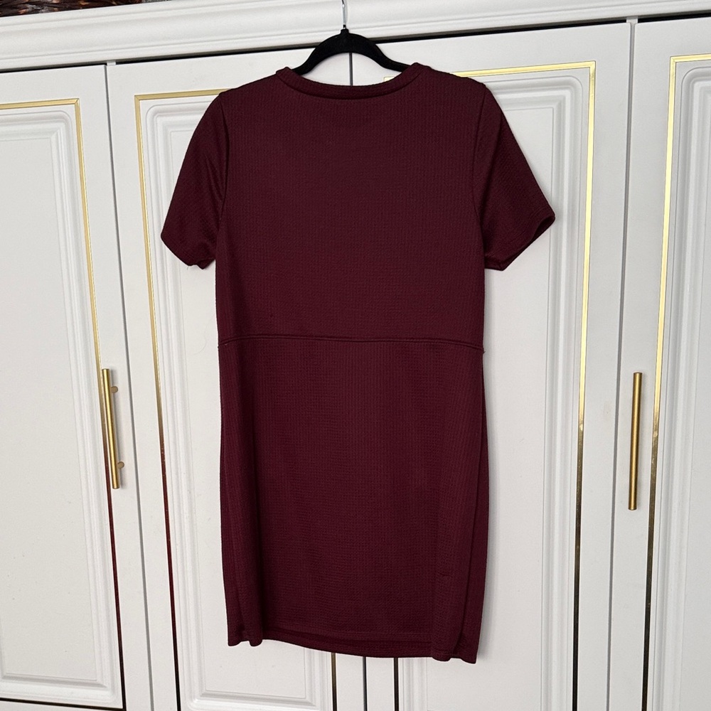 Buy 5 for 10$❗️Chic Maroon Mini Dress - Picture 3 of 3